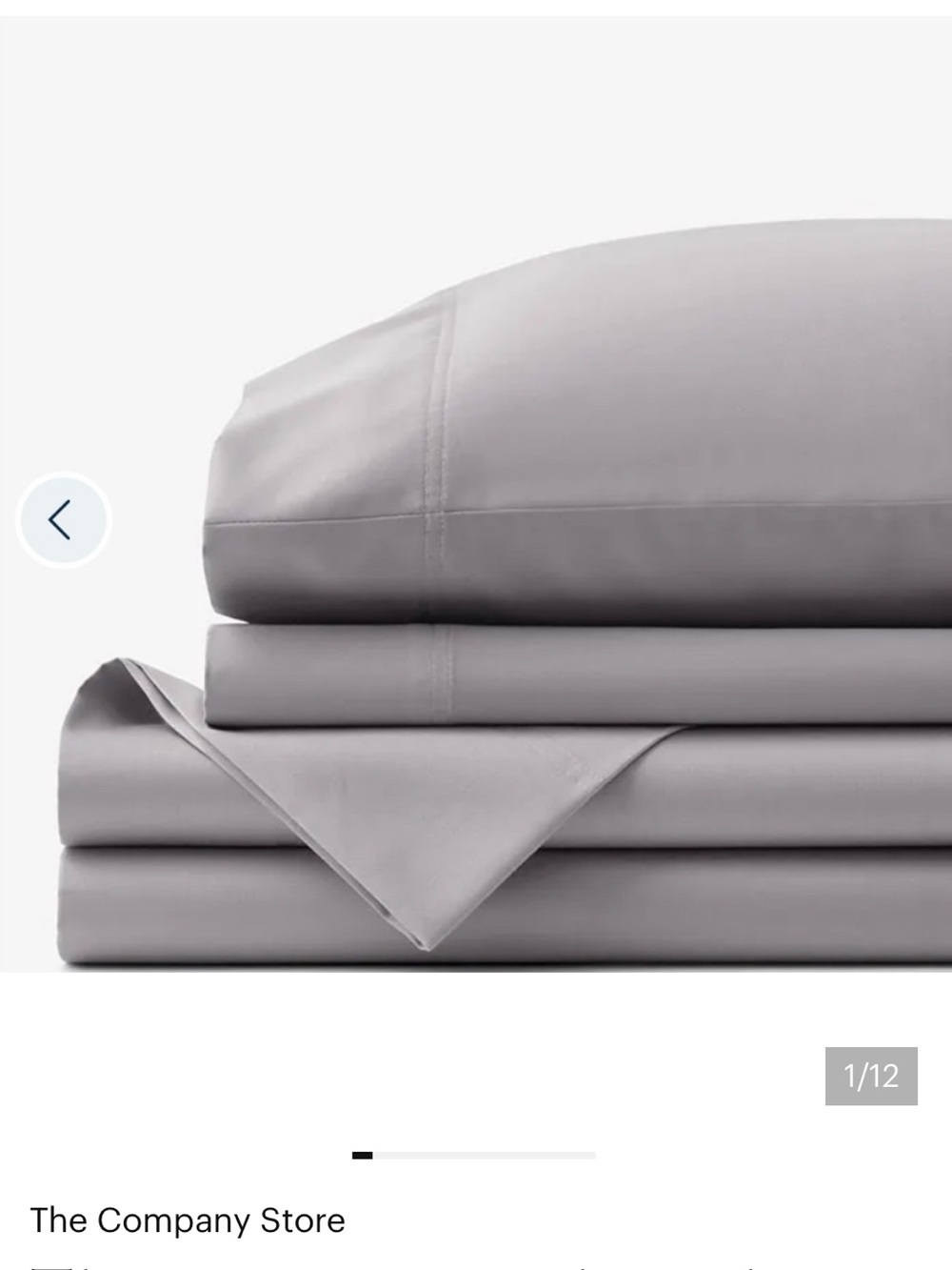 Company Store Legends Hotel Suprema King Silver Wrinkle Free Sateen Deep Pocket